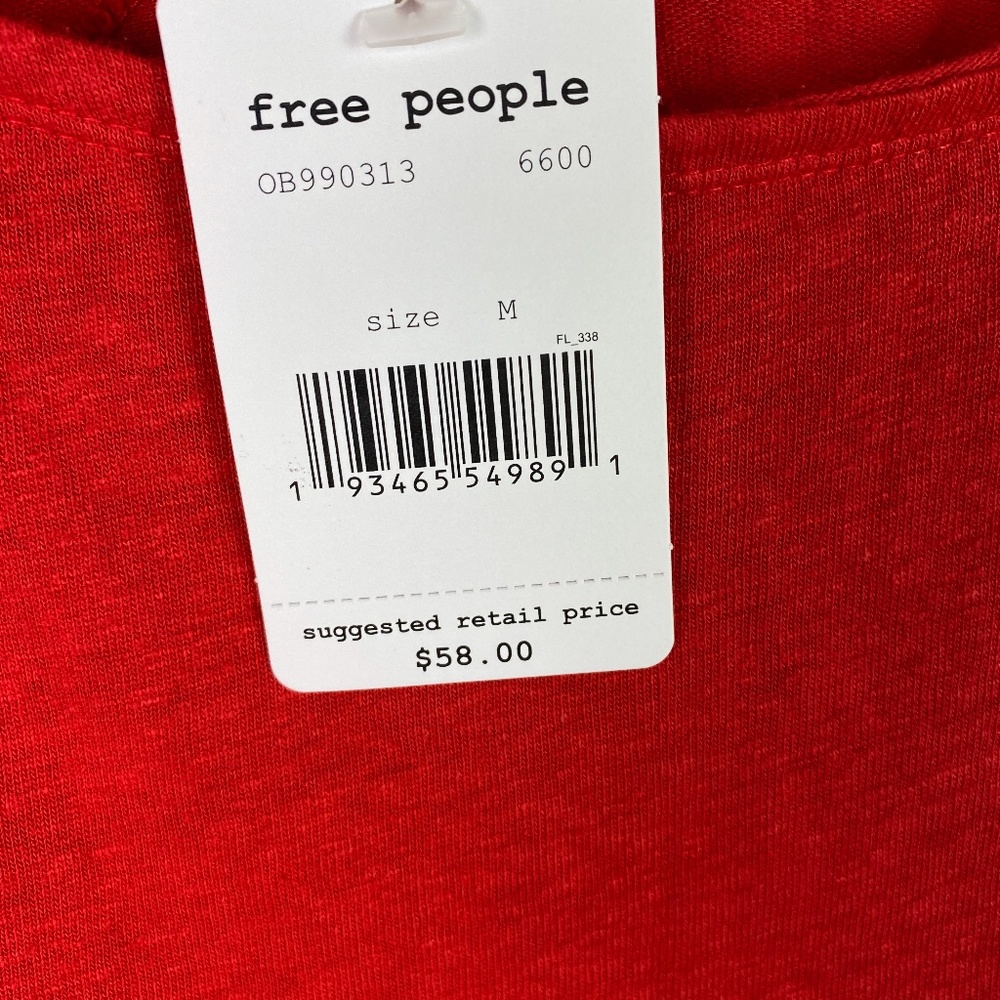 Free People Sweet Surprise Linen Blend Tee - Picture 9 of 9
